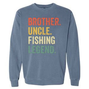 Reel Cool Uncle Fishing Daddy Fathers Day Dad Gift Garment-Dyed Sweatshirt