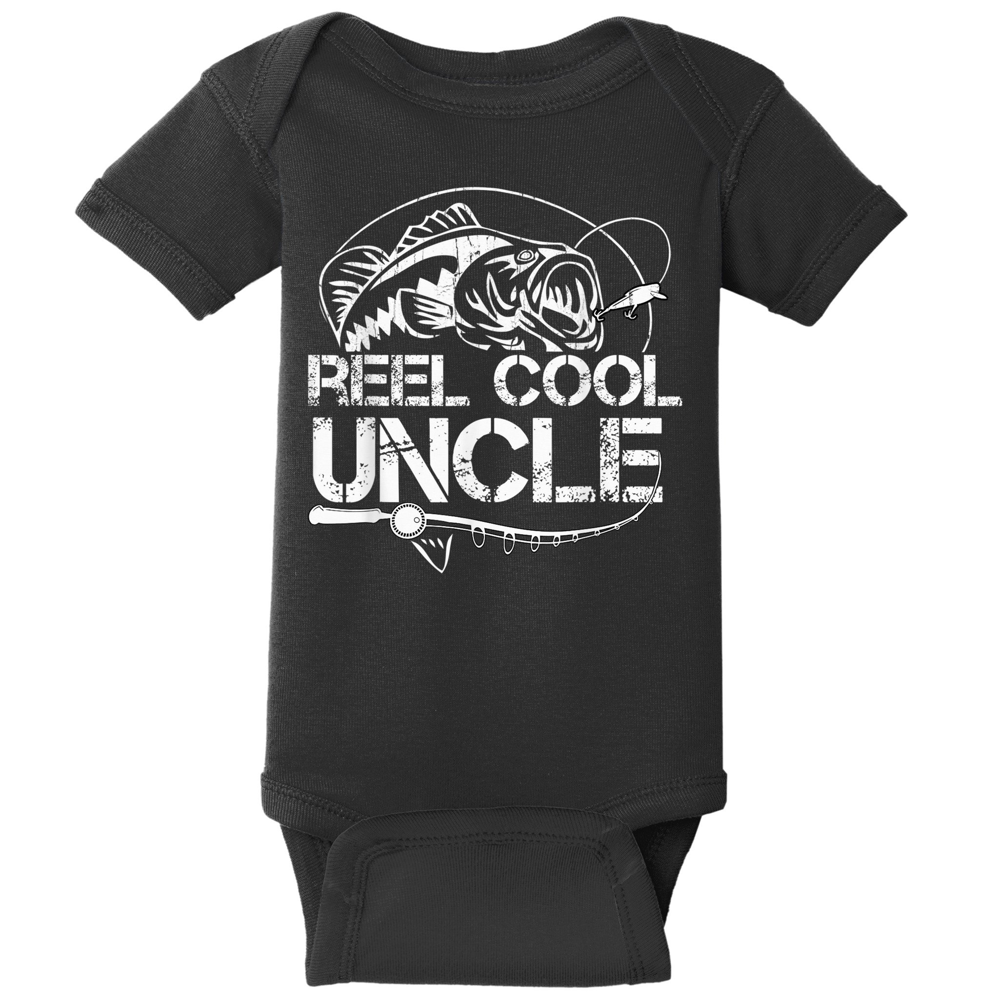 Reel Cool Uncle Fishing Daddy Fathers Day Dad Gifts For  Baby Bodysuit