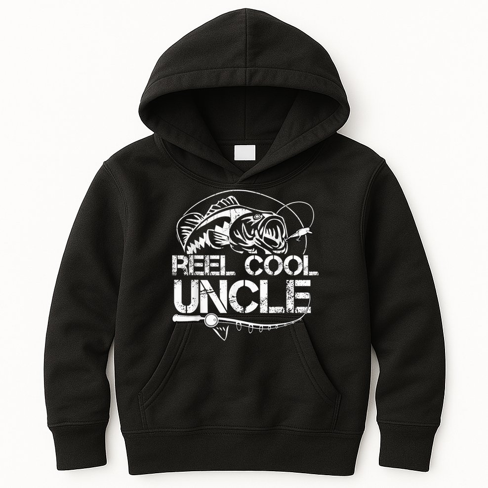 Reel Cool Uncle Fishing Daddy Fathers Day Dad Gifts For  Kids Hoodie