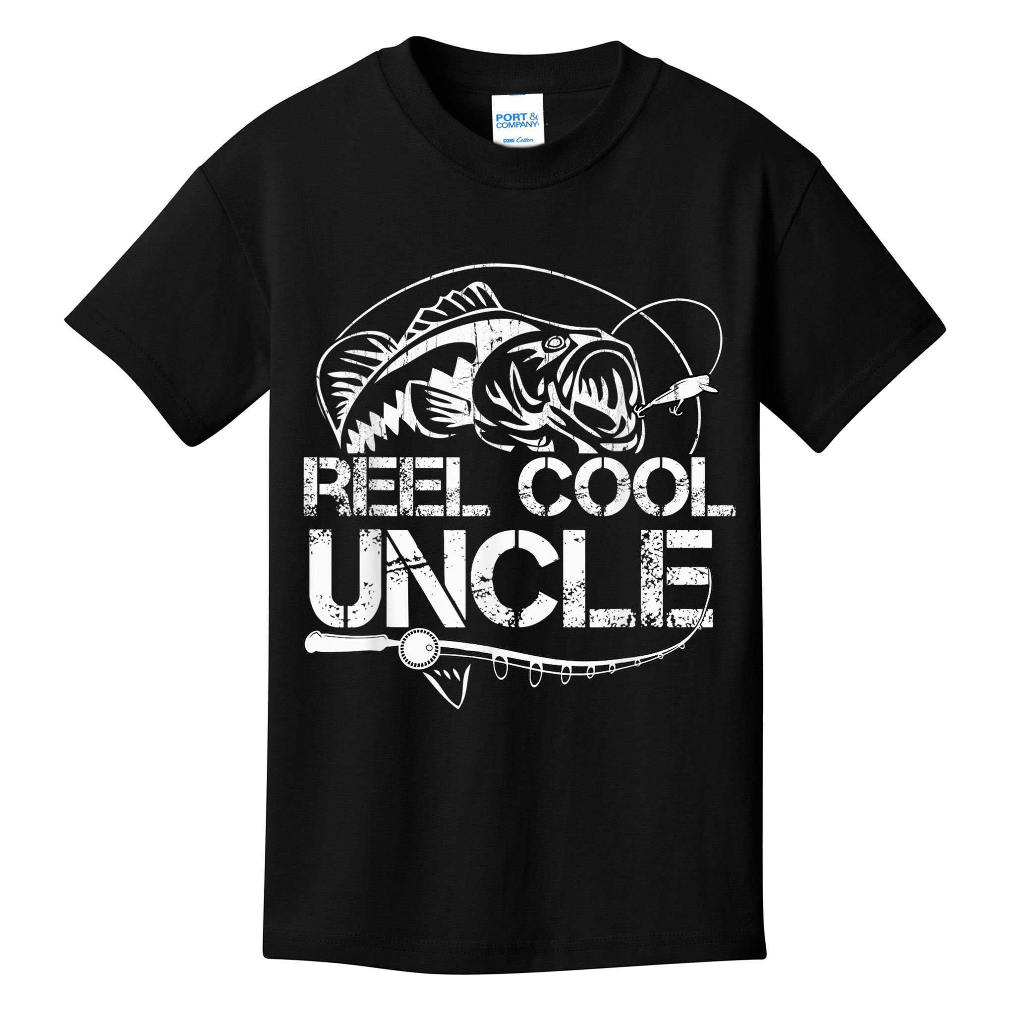 Reel Cool Uncle Fishing Daddy Fathers Day Dad Gifts For  Kids T-Shirt