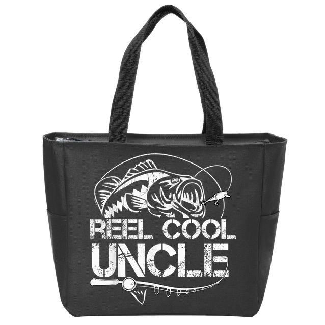 Reel Cool Uncle Fishing Daddy Fathers Day Dad Gifts For  Zip Tote Bag