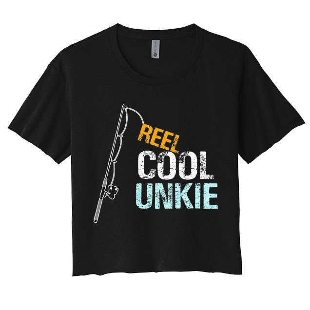 Reel Cool Unkie Uncle Gift From Niece Or Nephew Women's Crop Top Tee