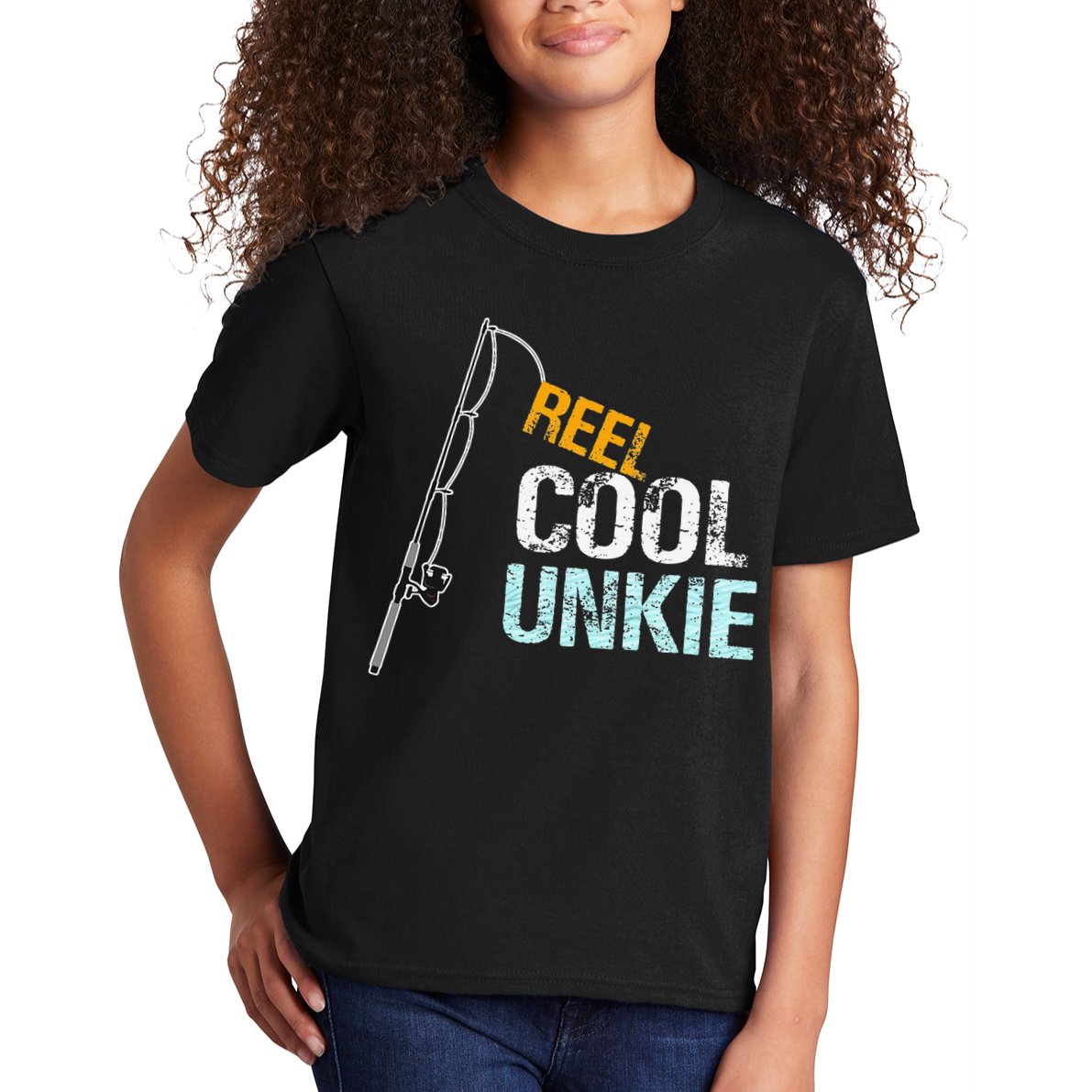 Reel Cool Unkie Uncle Gift From Niece Or Nephew Kids T-Shirt