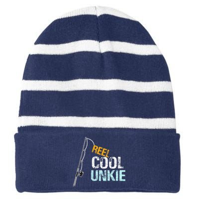 Reel Cool Unkie Uncle Gift From Niece Or Nephew Striped Beanie with Solid Band