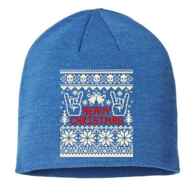 Rock Christmas Ugly Sweater Rocknroll Music Merry Christmas Gift Sustainable Beanie