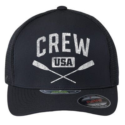 Rowing Crew Usa Coxswain Sculling Row Team Flexfit Unipanel Trucker Cap