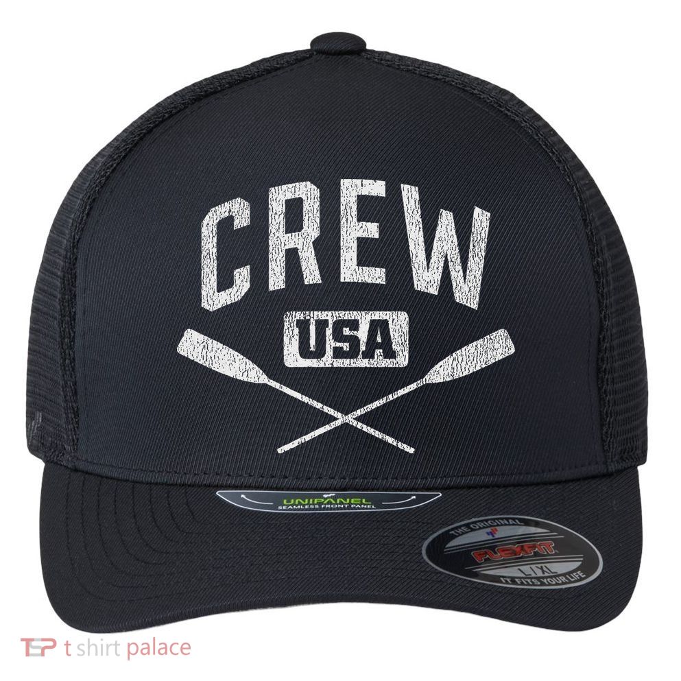 Rowing Crew Usa Coxswain Sculling Row Team Flexfit Unipanel Trucker Cap