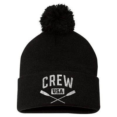 Rowing Crew Usa Coxswain Sculling Row Team Pom Pom 12in Knit Beanie