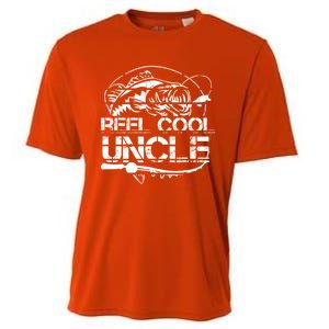 Reel Cool Uncle Fishing Daddy Fathers Day Dad Funny Gift Cool Gift Cooling Performance Crew T-Shirt