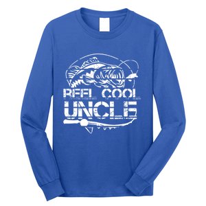 Reel Cool Uncle Fishing Daddy Fathers Day Dad Funny Gift Cool Gift Long Sleeve Shirt