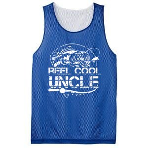 Reel Cool Uncle Fishing Daddy Fathers Day Dad Funny Gift Cool Gift Mesh Reversible Basketball Jersey Tank