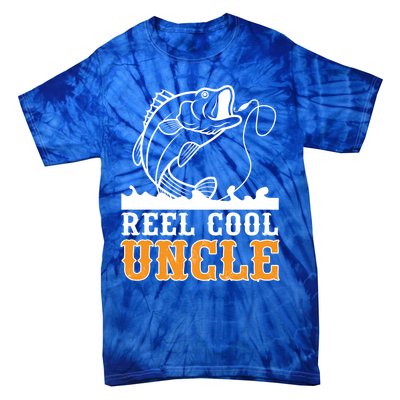 Reel Cool Uncle Fishing Fathers Day Gift Tie-Dye T-Shirt