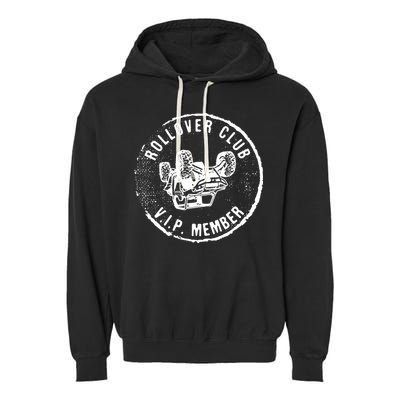Rollover Club UTV SXS Funny Side By Side Offroad Riding Garment-Dyed Fleece Hoodie