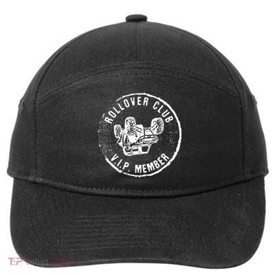 Rollover Club UTV SXS Funny Side By Side Offroad Riding 7-Panel Snapback Hat