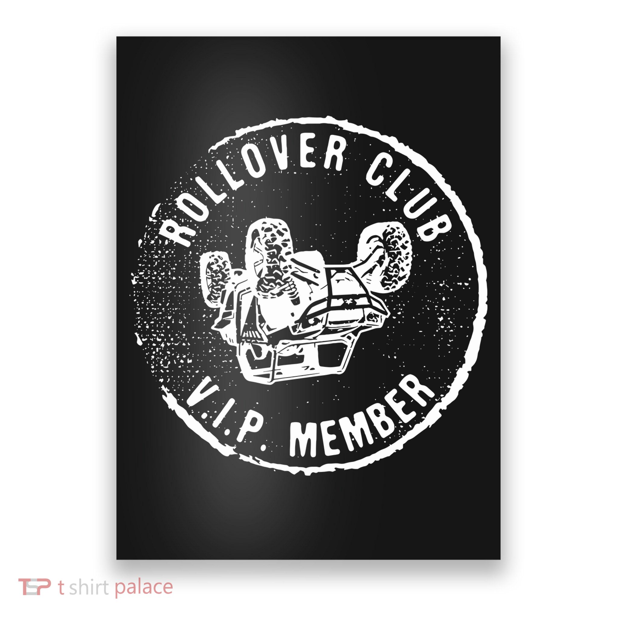 Rollover Club UTV SXS Funny Side By Side Offroad Riding Poster
