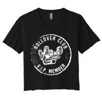 Rollover Club UTV SXS Funny Side By Side Offroad Riding Women's Crop Top Tee