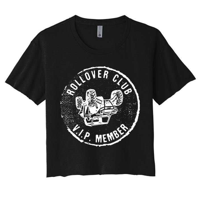 Rollover Club UTV SXS Funny Side By Side Offroad Riding Women's Crop Top Tee