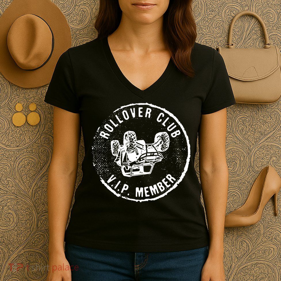 Rollover Club UTV SXS Funny Side By Side Offroad Riding Women's V-Neck T-Shirt