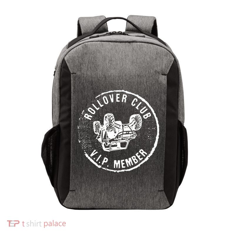 Rollover Club UTV SXS Funny Side By Side Offroad Riding Vector Backpack