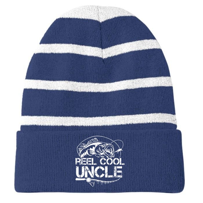 Reel Cool Uncle Striped Beanie with Solid Band