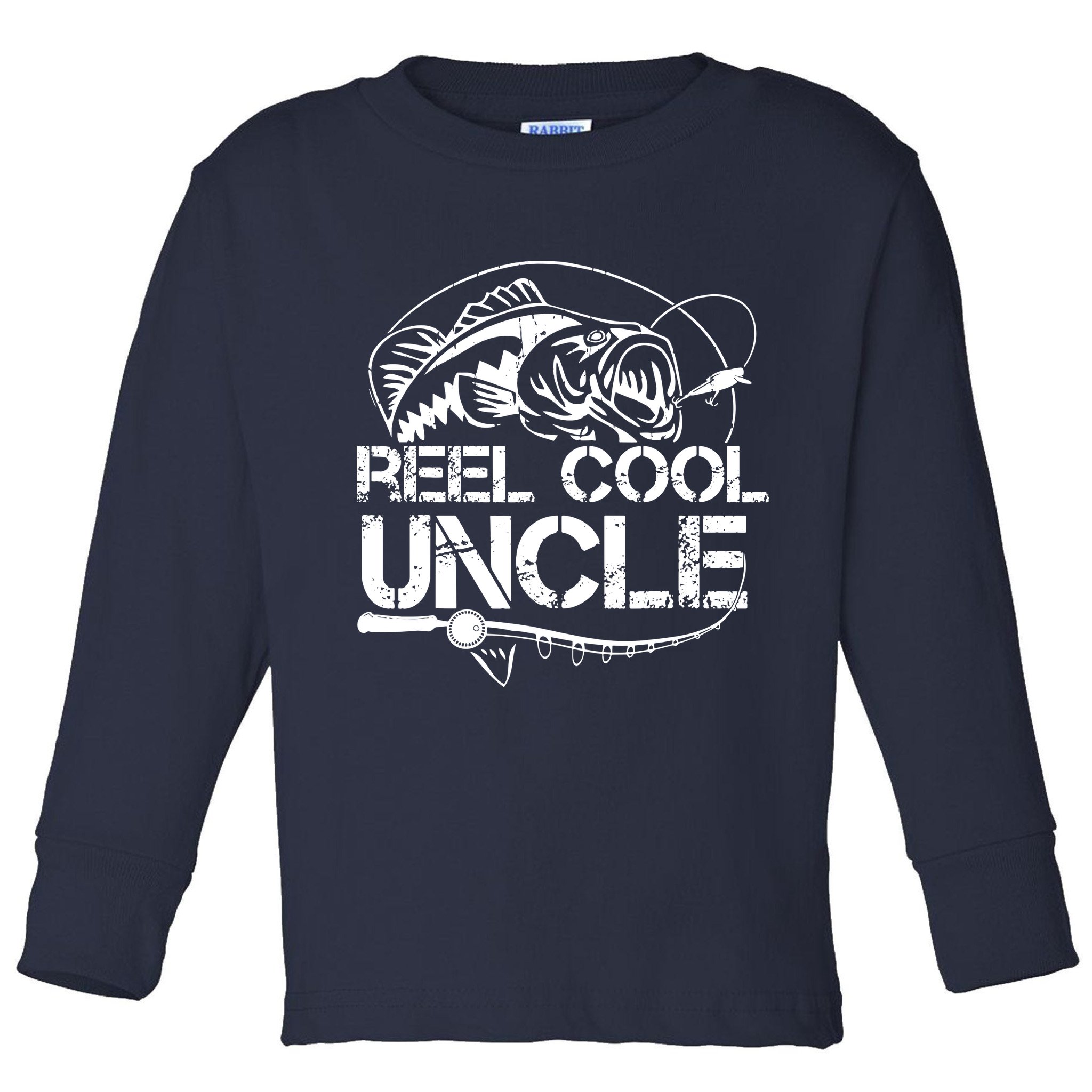 Reel Cool Uncle Toddler Long Sleeve Shirt