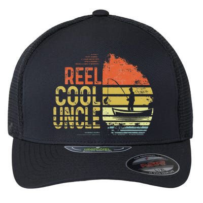 Reel Cool Uncle Fisherman Daddy Father's Day Fishing Flexfit Unipanel Trucker Cap