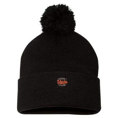 Uncles Club The Man Myth Bad Influence Back And Front Pom Pom 12in Knit Beanie