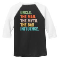 Uncles Club The Man Myth Bad Influence Back And Front Toddler Fine Jersey T-Shirt