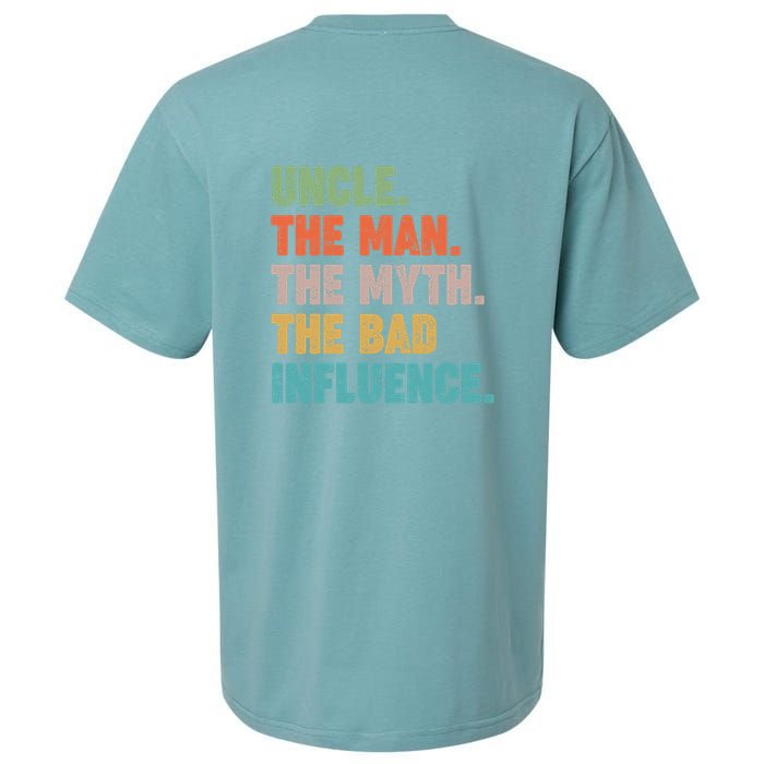 Uncles Club The Man Myth Bad Influence Back And Front Sueded Cloud Jersey T-Shirt