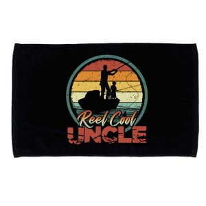 Reel Cool Uncle Gift Fun Retro Fishing Family Meaningful Gift Microfiber Hand Towel