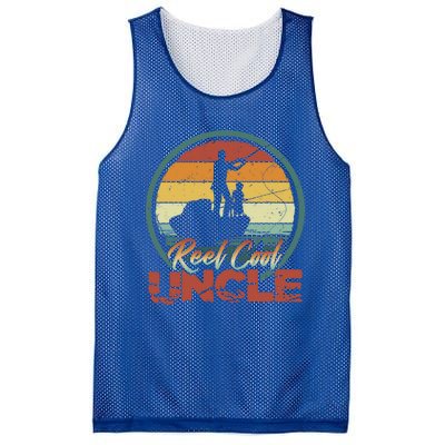 Reel Cool Uncle Gift Fun Retro Fishing Family Meaningful Gift Mesh Reversible Basketball Jersey Tank