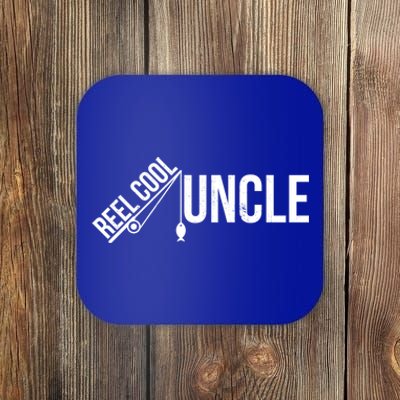 Reel Cool Uncle Funny Family Humor Fishing Pride Lover Meaningful Gift Coaster