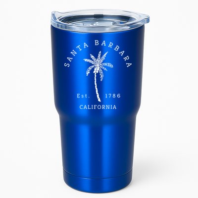 Retro Cool Vintage Santa Barbara Beach California Palm Tree Gift Tumbler