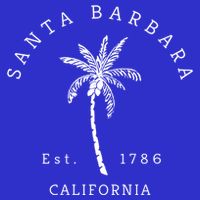 Retro Cool Vintage Santa Barbara Beach California Palm Tree Gift Kids Hoodie