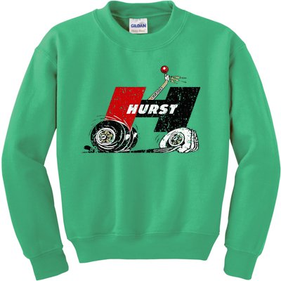 Retro Car Vintage Hurst Performance Meme Hand Engine Kids Sweatshirt