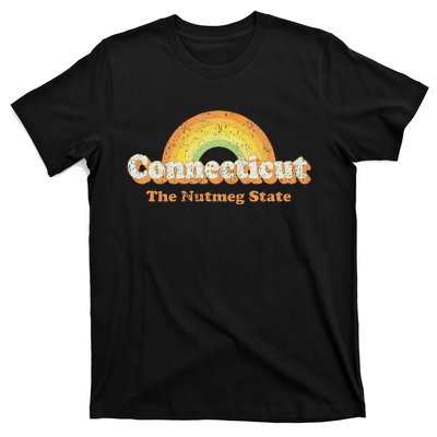 Retro Connecticut Vintage 70s Rainbow T-Shirt