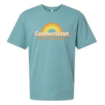 Retro Connecticut Vintage 70s Rainbow Sueded Cloud Jersey T-Shirt