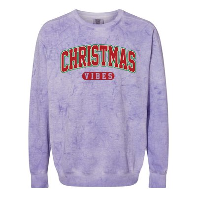 Retro Christmas Vibes Colorblast Crewneck Sweatshirt