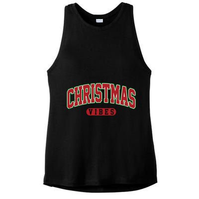 Retro Christmas Vibes Ladies PosiCharge Tri-Blend Wicking Tank