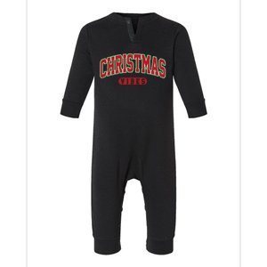 Retro Christmas Vibes Infant Fleece One Piece