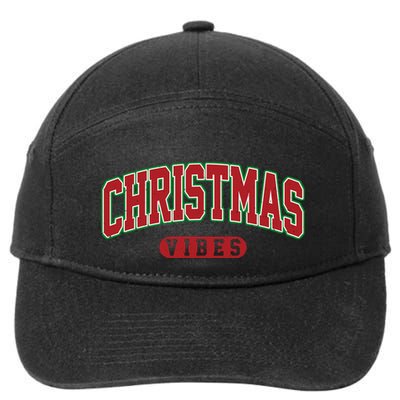 Retro Christmas Vibes 7-Panel Snapback Hat