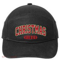Retro Christmas Vibes 7-Panel Snapback Hat