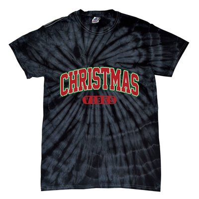 Retro Christmas Vibes Tie-Dye T-Shirt