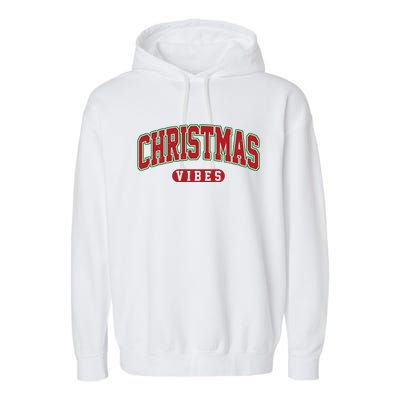 Retro Christmas Vibes Garment-Dyed Fleece Hoodie