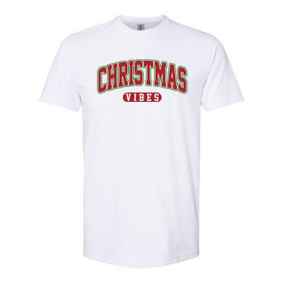 Retro Christmas Vibes Softstyle CVC T-Shirt