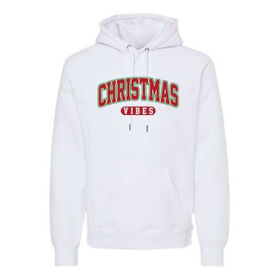 Retro Christmas Vibes Premium Hoodie