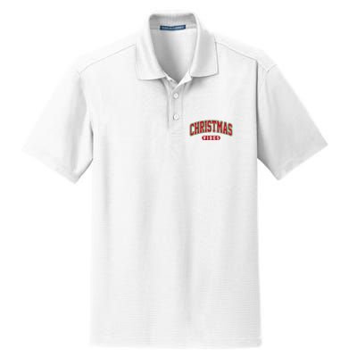 Retro Christmas Vibes Dry Zone Grid Polo