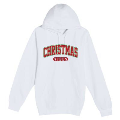 Retro Christmas Vibes Premium Pullover Hoodie