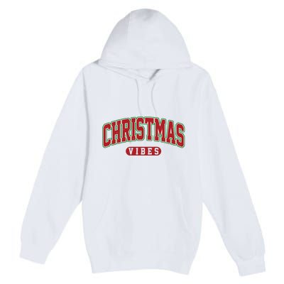 Retro Christmas Vibes Premium Pullover Hoodie