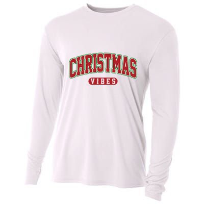 Retro Christmas Vibes Cooling Performance Long Sleeve Crew